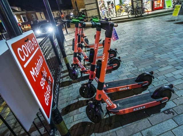 Northampton's e-scooter scheme launched in September and was extended to Kettering last month