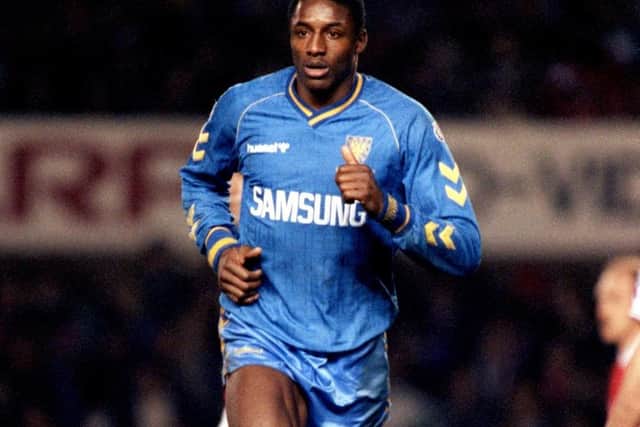 John Fashanu in his Wimbledon playing days