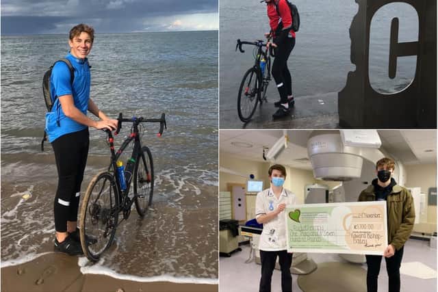 Edward Bishop-Bailey took the £1,749 he raised for a cancelled school trip to Botswana and donated it all to the hospital.