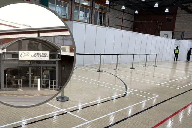 Lodge Park Sports Centre in Shetland Way has been turned into a lateral flow testing centre
