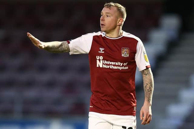 Nicky Adams pictured during the Cobblers' 0-0 draw with Sunderland on January 12, it was his final game for the club (Picture: Pet Norton)
