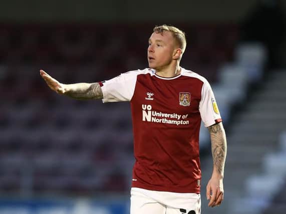 Nicky Adams pictured during the Cobblers' 0-0 draw with Sunderland on January 12, it was his final game for the club (Picture: Pet Norton)