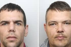 Gary Woods (left) and James McClafferty (right) were both convicted of robbing four shops.
