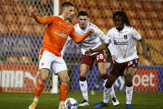 Action from the Cobblers' 2-0 defeat at Blackpool