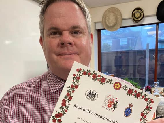 Mark Currell Northamptonshire headteacher reveals pride after receiving Rose of ...