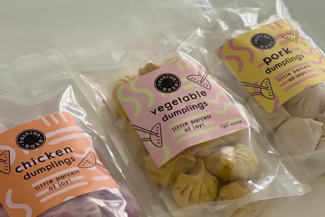 Fashion Bake's three types of dumplings - chicken, veggie and pork
