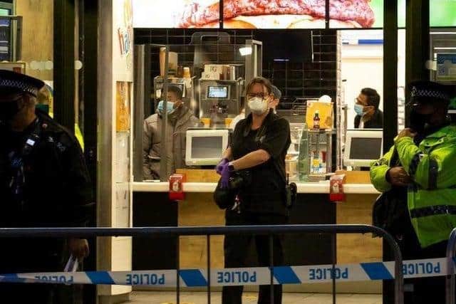 Three knife-wielding teenagers who chased another youth into Northampton's McDonald's in a group stabbing have been jailed. Picture by Jensen Houghton.