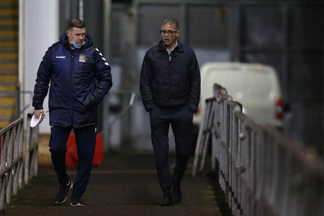 Keith Curle and assistant Colin West