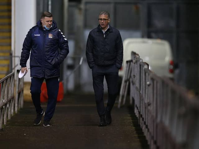 Keith Curle and assistant Colin West