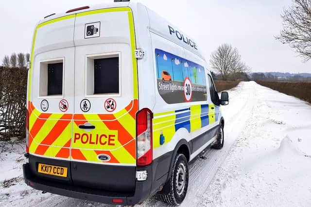 Drivers are urged to take care on the roads in the snow. Picture via Safer Roads Team @northants_SRT