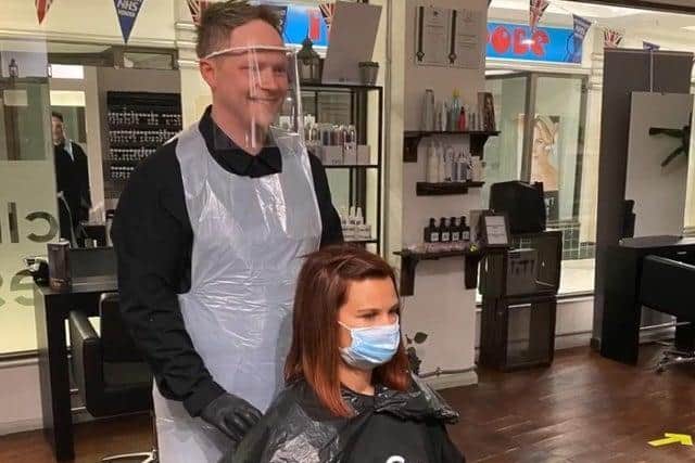 When the salon was allowed to reopen in the summer of 2020, Gavin and Ella created a thorough video to show clients what to expect.