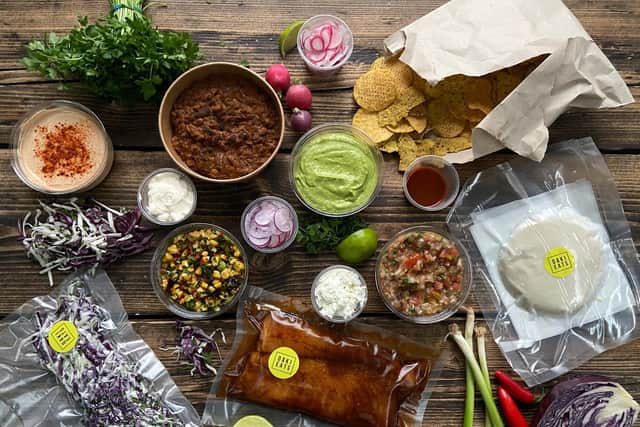 The Valentine's Day box includes a taco making kit.