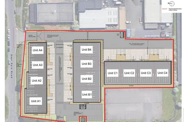 How the industrial units on the former Opus Car Park on Deer Park Road, Moulton Park, would be designed. Photo: WD (Deer Park) Limited/Delta Planning