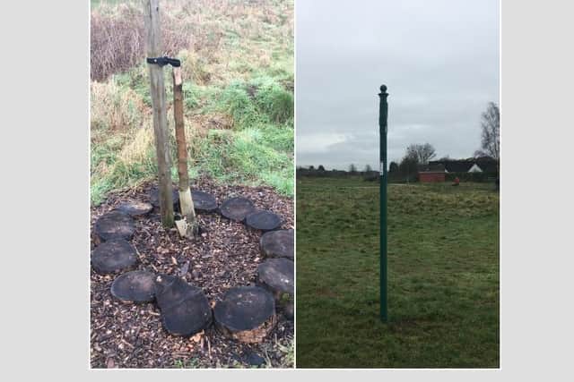 Several incidents have occurred at the nature reserve over the past few months, including the theft and breakage of mature and newly planted trees and deliberate damage to signposts.