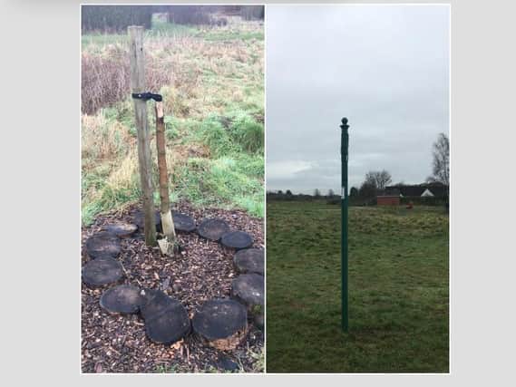 Several incidents have occurred at the nature reserve over the past few months, including the theft and breakage of mature and newly planted trees and deliberate damage to signposts.