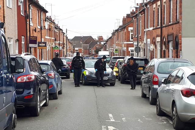 Police conduct the line search