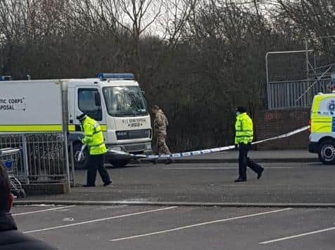 A cordon was set up as team members searched the river.