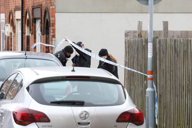 The area was cordoned off