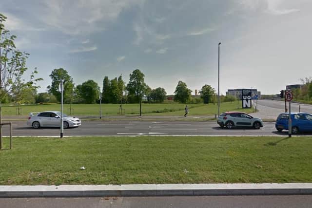 The view opposite Imperial Cars on the Bedford Road
