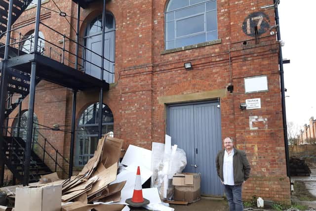 David McIntrye outside Unit 17 at The Depot - the future home of Kitchener's