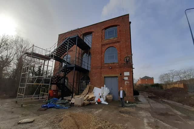 Unit 17 is right next to a canal, which David plans to use as a feature for outside dining