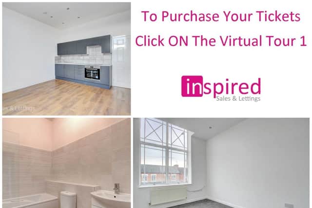 The two-bed flat has been renovated and decorated inside — and could be yours for just a fiver!