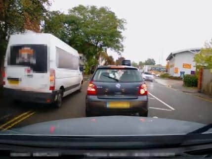 Operation Snap also caught this minibus using a footpath to overtake stationary traffic