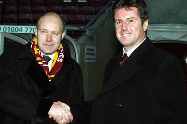 Terry Fenwick had only been appointed Cobblers manager by then chairman Andrew Ellis in January... by the end of February both men had left the club