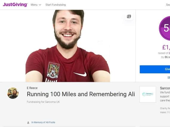 The Justgiving page