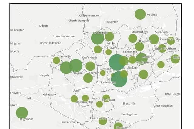 ONS' interactive map shows which Northampton areas saw most Covid deaths between March and January