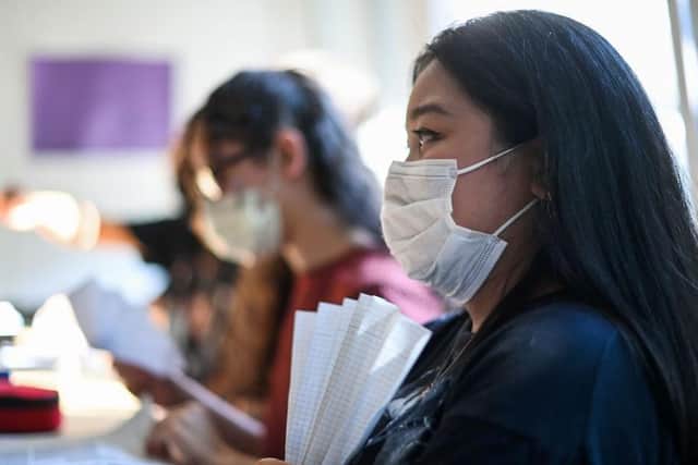 Students will wear face masks in class where social distancing is not possible. Photo: Getty Images