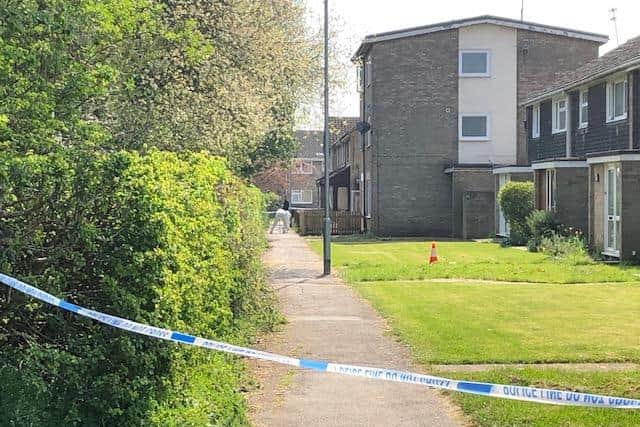 Police at the scene of the incident on April 11, 2020. Image: JPI Media.
