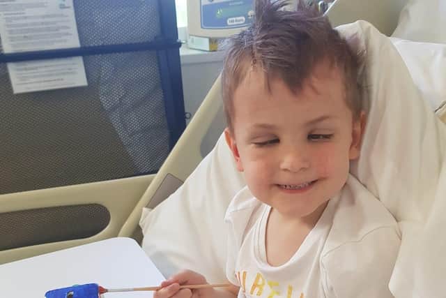 Riley was just five when he had his seven hour surgery.