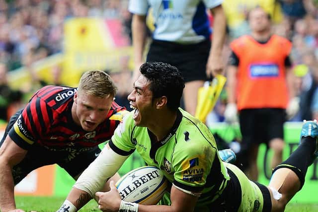 George Pisi scores his try