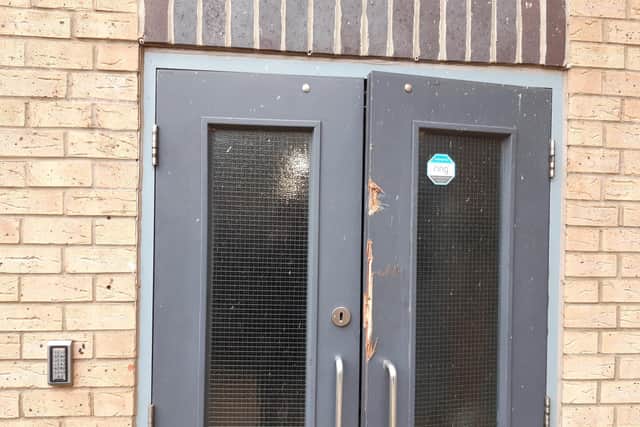 The storage are was reportedly hacked into with a crowbar