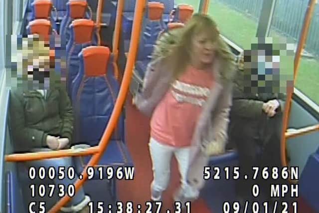 Police want to trace the woman wearing a pink coat and top captured by CCTV on the No16 bus