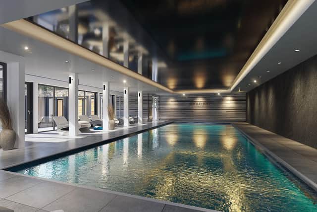 An artist's impression of what the inside pool will look like after the refurbishment.