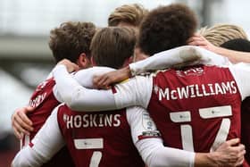 ALL TOGETHER: Cobblers made it back-to-back wins for the first time this season on Saturday. Pictures: Pete Norton.
