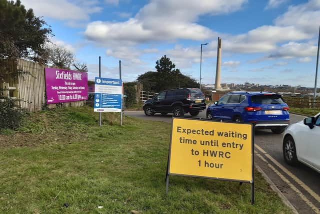 The expected wait time is sign posted outside