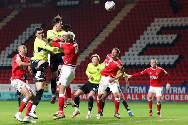 Alex Jones heads home the Cobblers' consolation