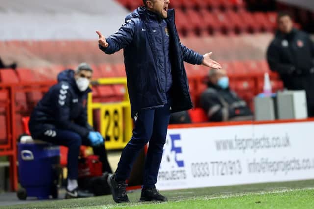 Cobblers boss Jon Brady was unhappy with referee Paul Howard