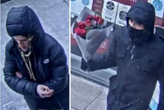 Police want to speak to this man and woman following an incident in which Co-op staff were threatened with a knife. Photo: Northamptonshire Police