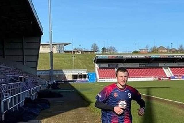 Ben Hope gets some steps in at the PTS Academy Stadium
