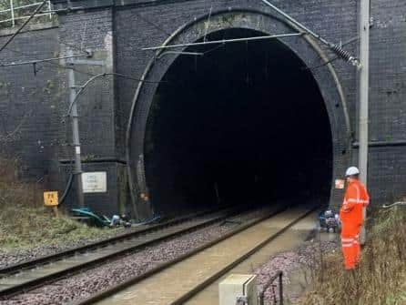 Crick Tunnel is notorious for flooding and causing delays for passengers. Photo: Network Rail