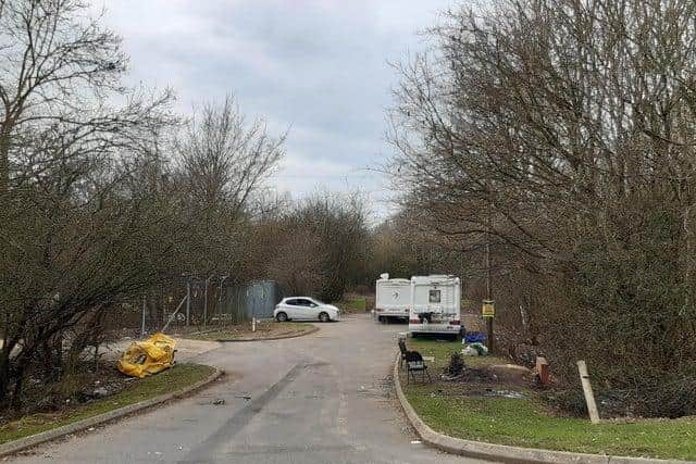 The travellers at the site on Monday (March 8)
