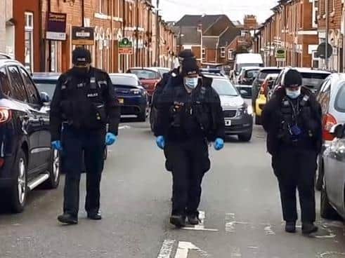 Police scour streets for clues following last month's stabbing