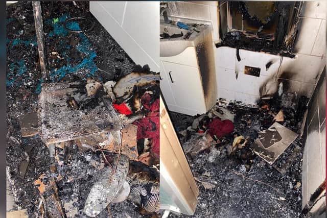 The house suffered extensive damage. Image: Northants Fire and Rescue