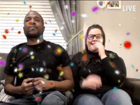 Becky and Terence got their amazing prize live on Saturday night telly