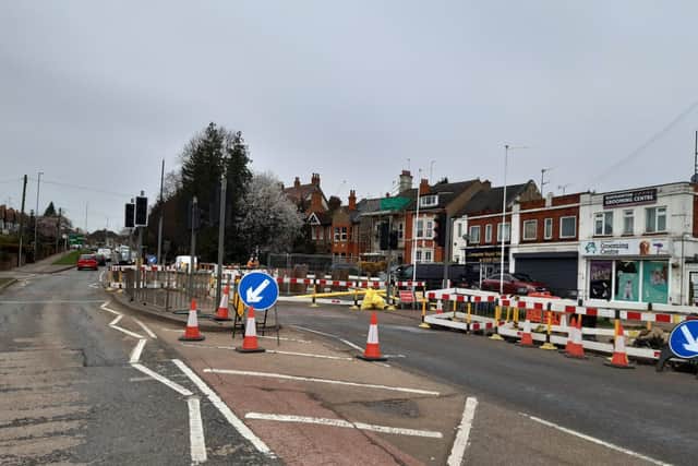 The essential gas works in Weedon Road's new 24-hour bus lane which were supposed to finish on Friday (March 12)