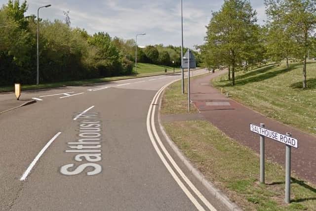 Salthouse Road in Brackmills was closed for nearly three hours following Friday's mornings incident